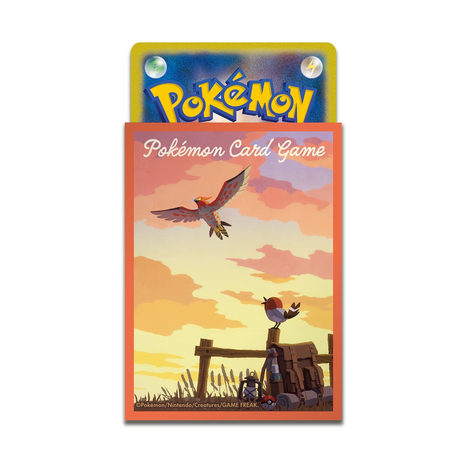 Sleeves Pokémon Center Passerouge & Flambusard — visuel officiel