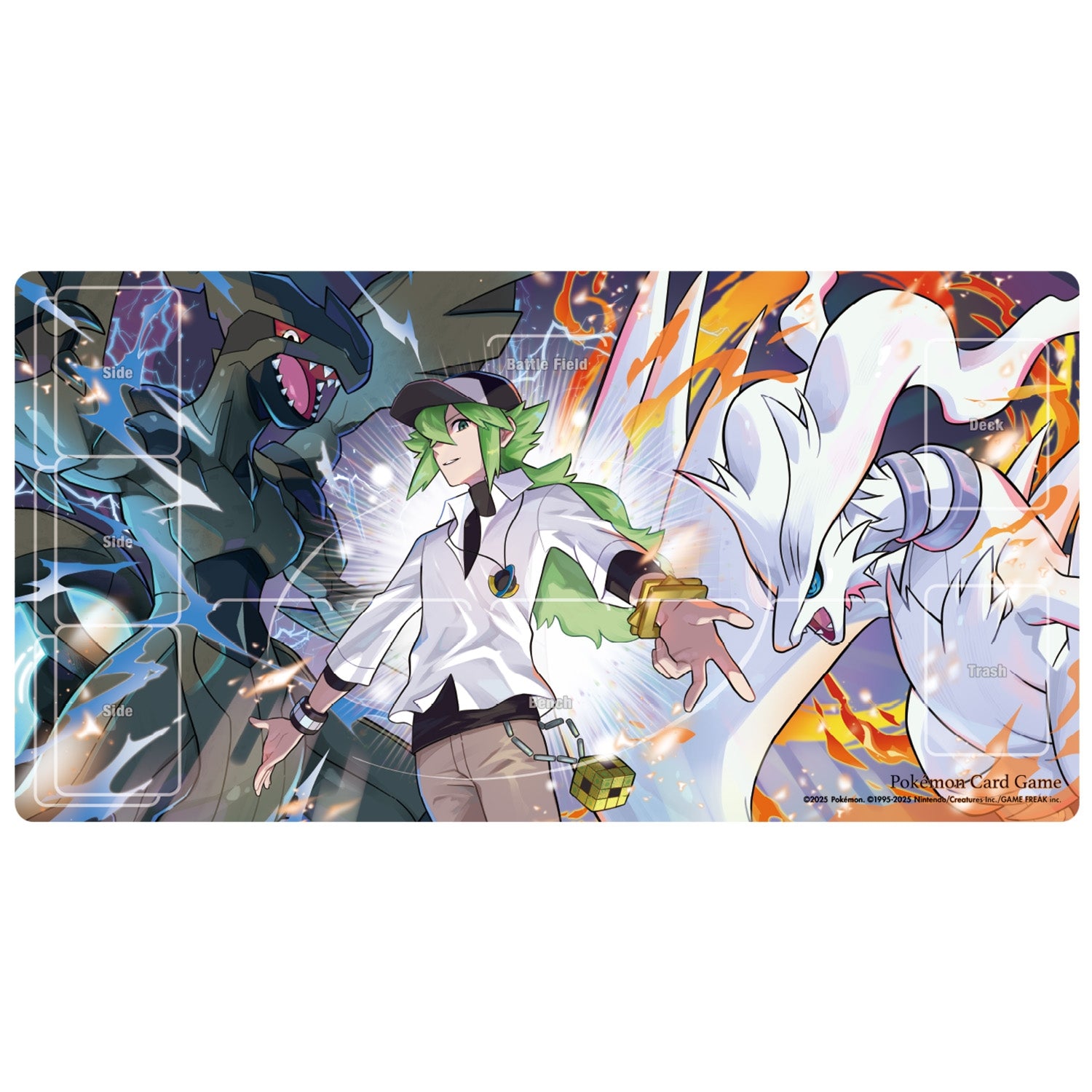 Playmat Pokémon Center N & Reshiram & Zekrom — visuel officiel