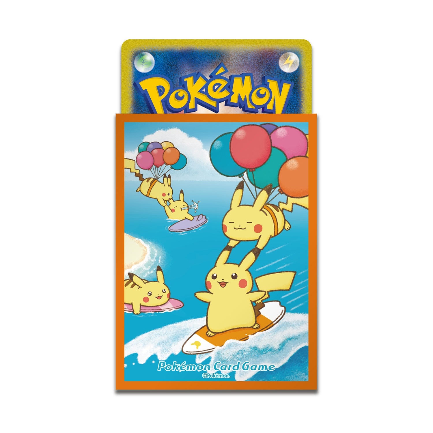 Sleeves Pokémon Center Pikachu Surfeur & Pikachu Volant — visuel officiel