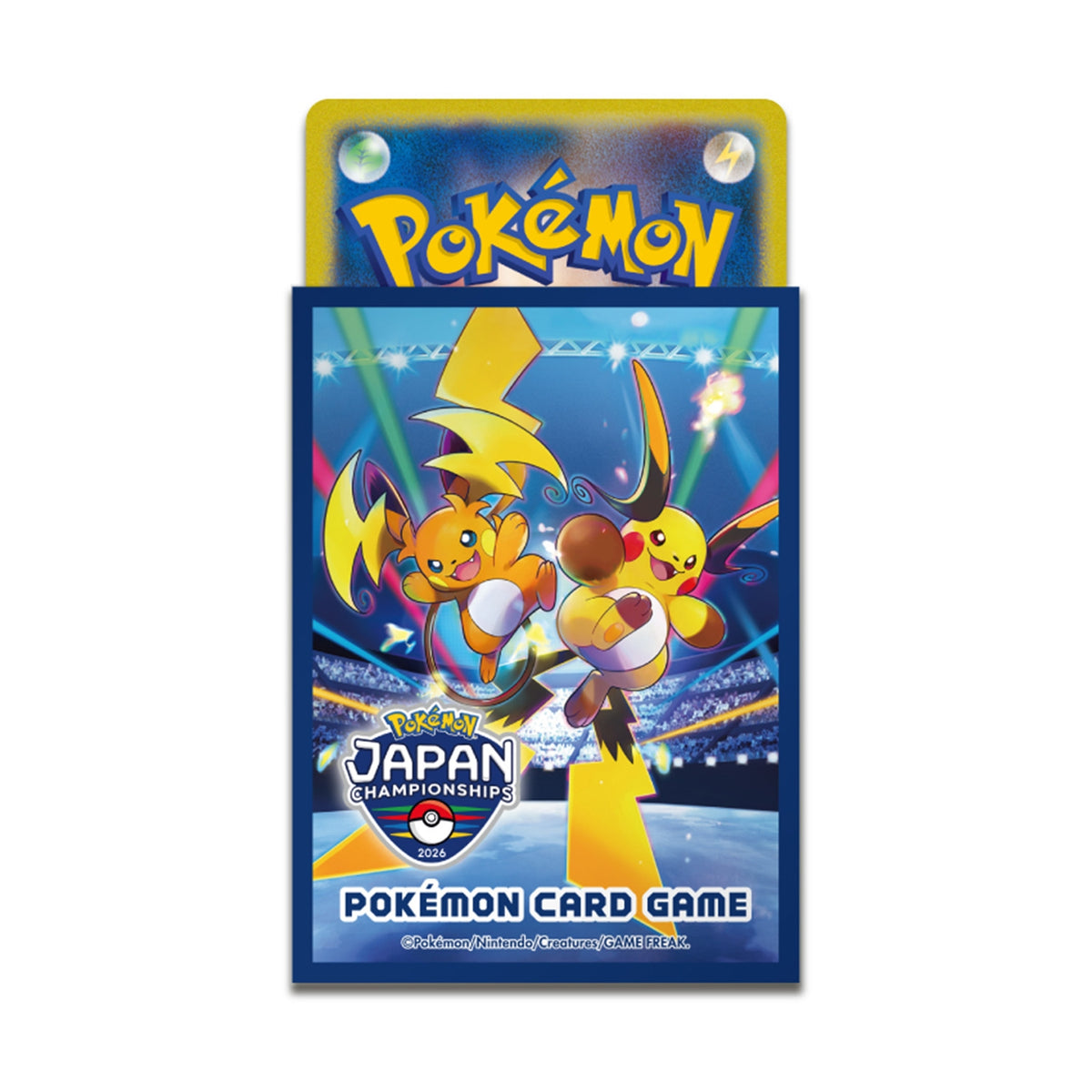 Sleeves Pokémon Center Raichu PJCS2026 — visuel officiel