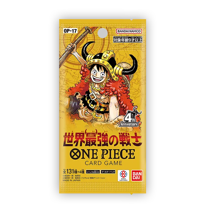Booster One Piece OP-17 The World's Strongest Warriors — sachet japonais de 6 cartes